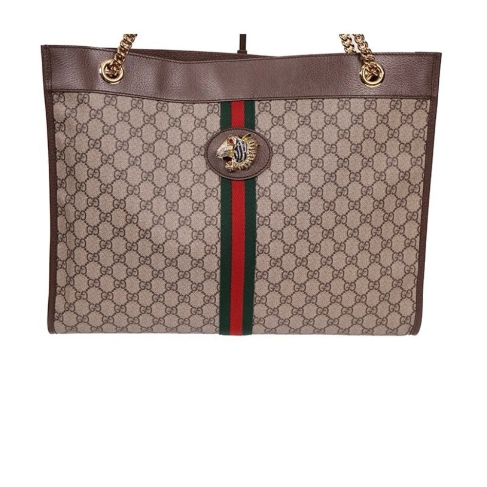 Gucci Supreme Rajah Beige Tote Bag purse